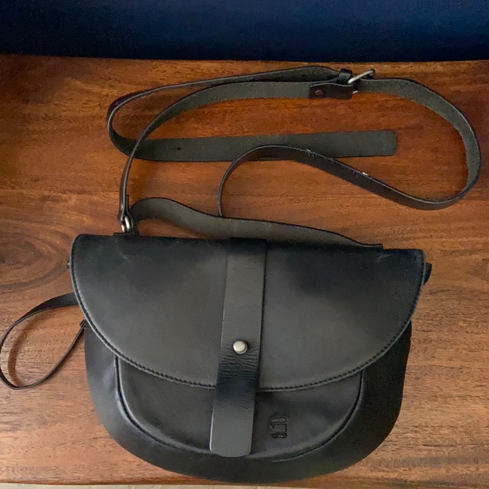 GStar Leather Sash Shoulder/Crossbody Bag Black